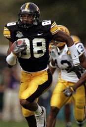 Clinton Solomon scores first TD for Iowa.